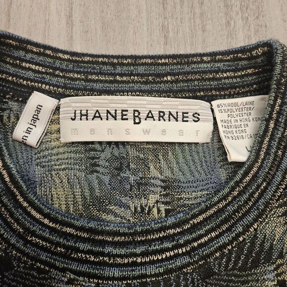 Jhane Barnes Sweatshirt Mens Large‎ Multicolor Abstract Art Pullover Casual Dad - Picture 2 of 6